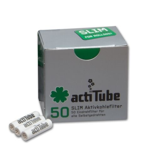 Acti Tube Slim 7mm Aktivkohlefilter 50 Stück