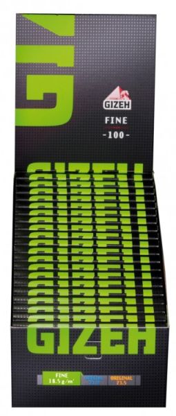 Gizeh Papier Fine mit Magnet (grün) 20 Packs à 100 Blättchen