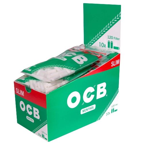 OCB Menthol Filter Slim 10 Packs à 120 Tips