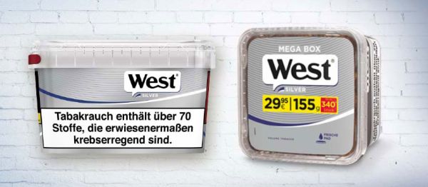 West Silver Mega Box Volumentabak [120 Gramm]