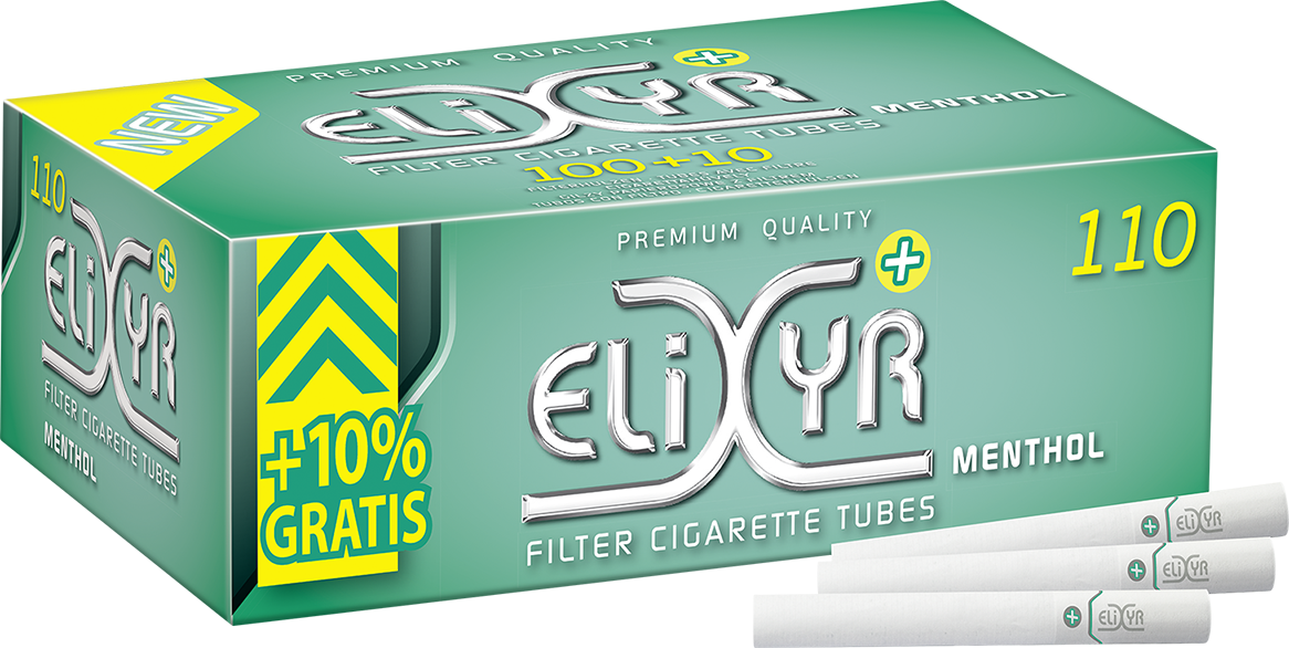 Elixyr Menthol Filterhülsen + 110 Hülsen