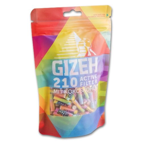 Gizeh Activ Filter Rainbow 6mm 210 Tips