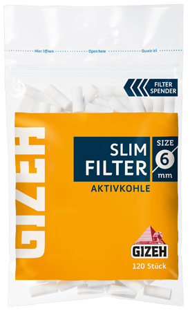 Gizeh Slim Aktivkohle Filter 120 Tips