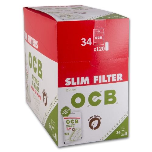 OCB Papierfilter Slim 34 Packs à 120 Tips