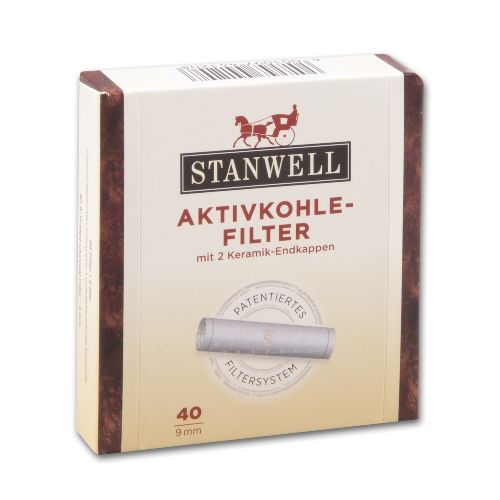 Pfeifenfilter STANWELL Aktivkohle 9 mm 40 Stück