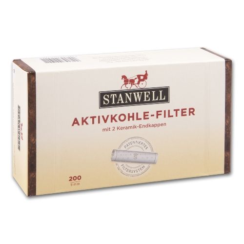 Pfeifenfilter STANWELL Aktivkohle 9 mm 200 Stück