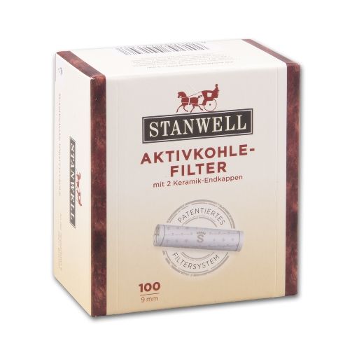 Pfeifenfilter STANWELL Aktivkohle 9 mm 100 Stück