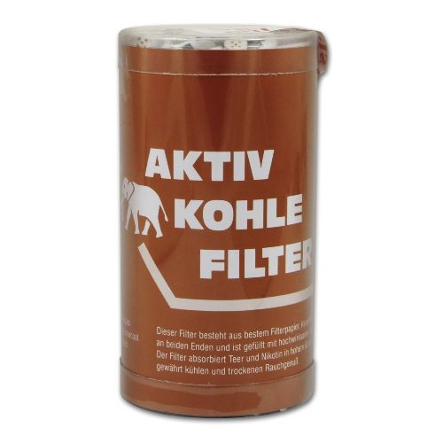 Pfeifenfilter WHITE ELEPHANT Aktivkohle 9 mm 150 Stück