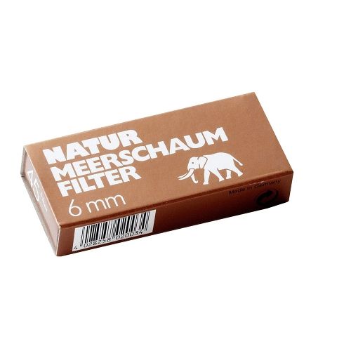 Pfeifenfilter WHITE ELEPHANT Naturmeerschaum 6 mm 45 Stück