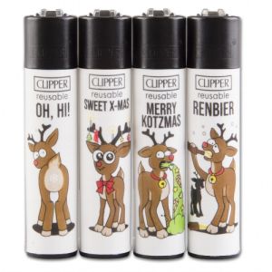 4 verschiedene Clipper Feuerzeuge Motiv Rentiere 4 verschiedene Clipper Feuerzeuge Motiv Rentiere