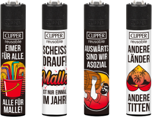4 verschiedene Clipper Feuerzeuge Motiv Malle 4 verschiedene Clipper Feuerzeuge Motiv Malle