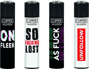 4 verschiedene Clipper Feuerzeuge Motiv Jugendwort 5 4 verschiedene Clipper Feuerzeuge Motiv Jugendwort 5
