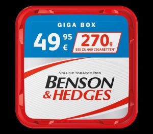 BENSON & HEDGES VOLUME RED Box [235 Gramm]