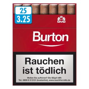 Burton Zigarillos Original Naturdeckblatt XL-Box [8 x 24 Stück]