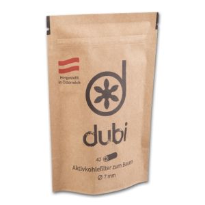 Dubi Aktivkohlefilter Ungebleicht 7mm [42 Filter]