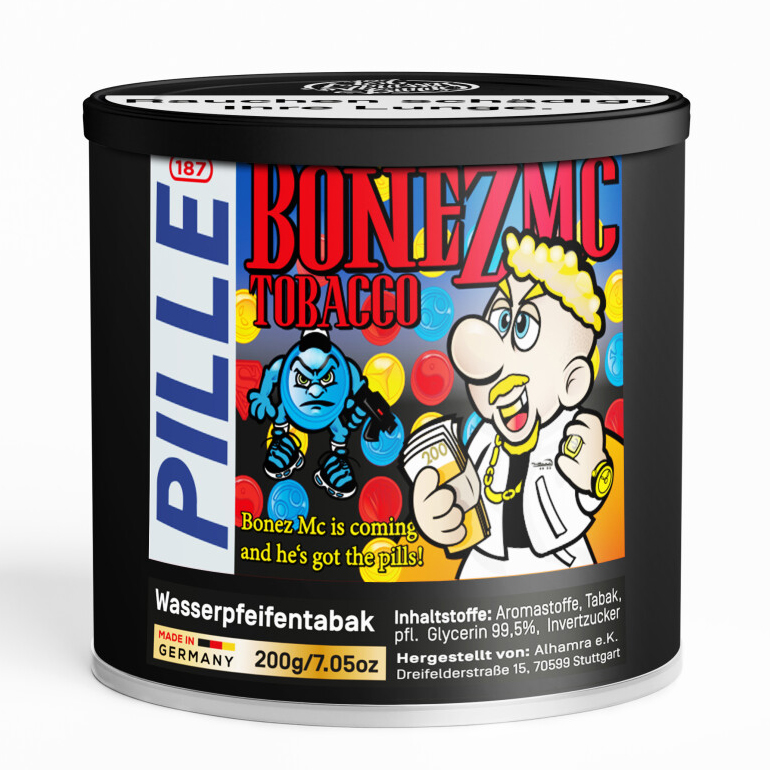 187 Pille (Apfel, Honigmelone, Kirsche, Kiwi, Menthol) (200 Gramm)