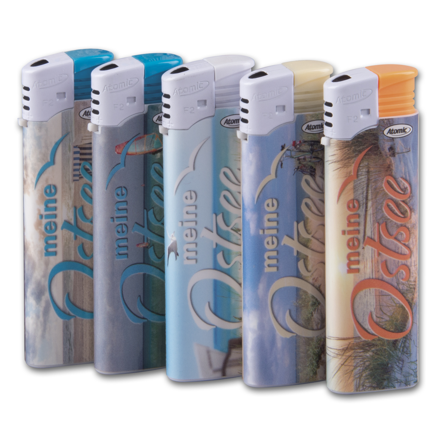 Einwegfeuerzeug Piezo Atomic Ostsee Steller Mit 50 StÃ¼ck