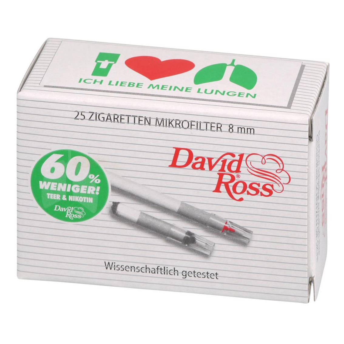 Zigarettenfilter-Aufsatz David Ross 8 mm 25 StÃ¼ck