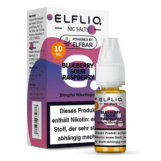 E-Liquid Nikotinsalz Elfbar Elfliq Blueberry Sour Raspberry 10mg