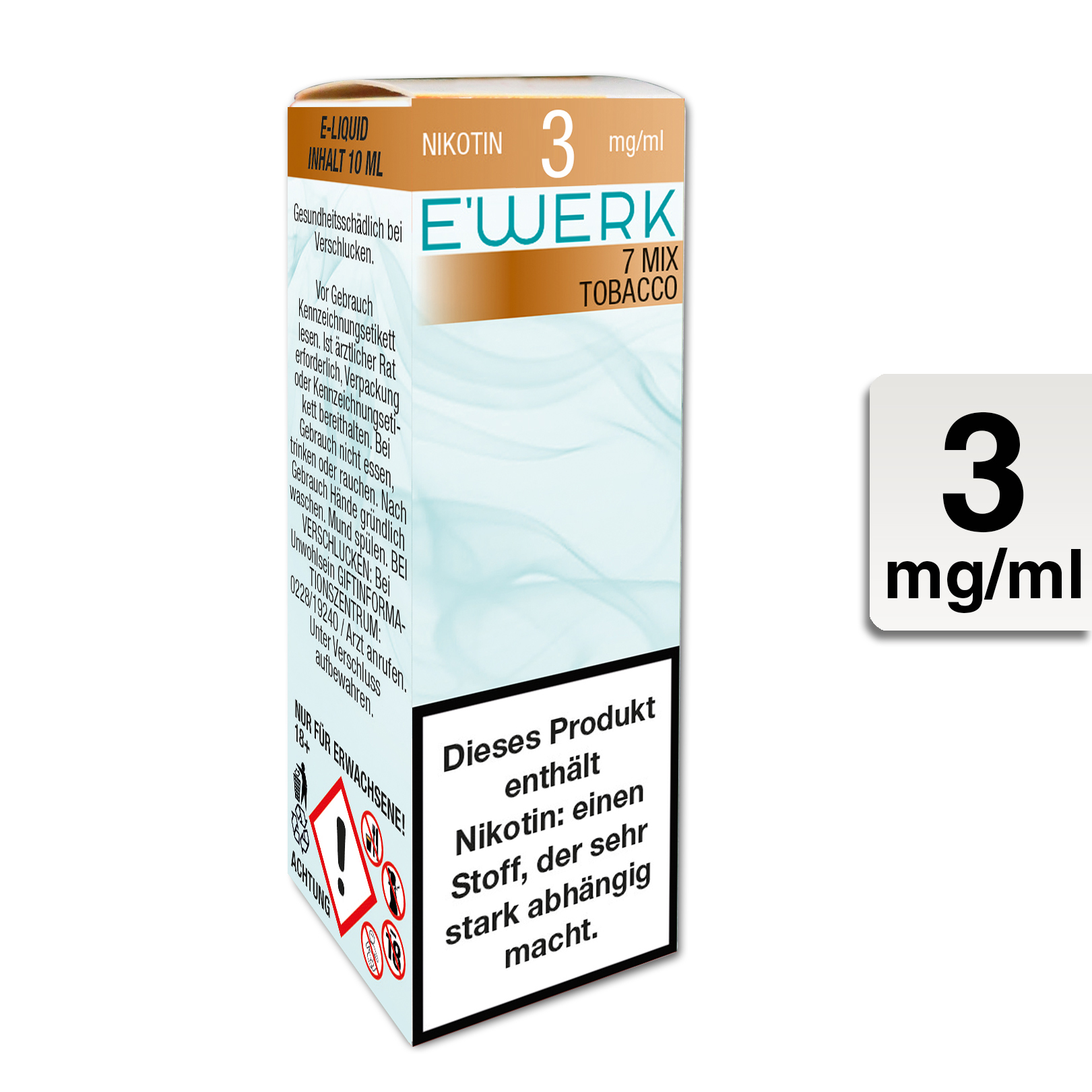 E-Liquid E'Werk 7 Mix 3 mg (Tobacco)