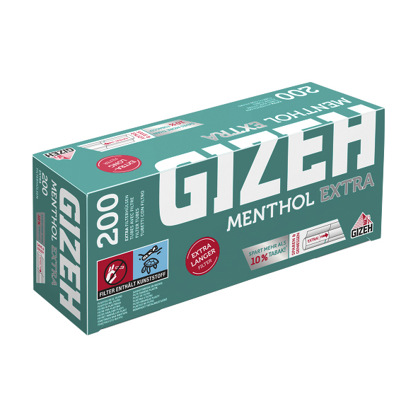 Gizeh Menthol Extra HÃ¼lsen 200 StÃ¼ck