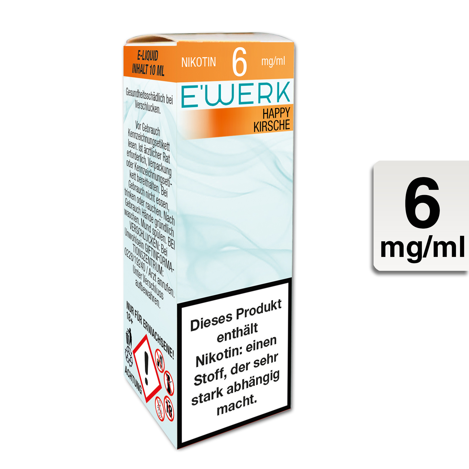 E-Liquid E'Werk Happy 6 mg (Kirsche)