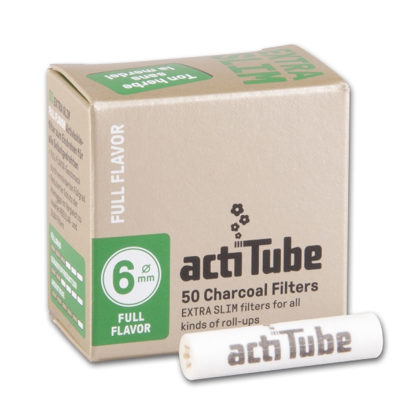Actitube Extra Slim 6 Mm Aktivkohlefilter 50 StÃ¼ck
