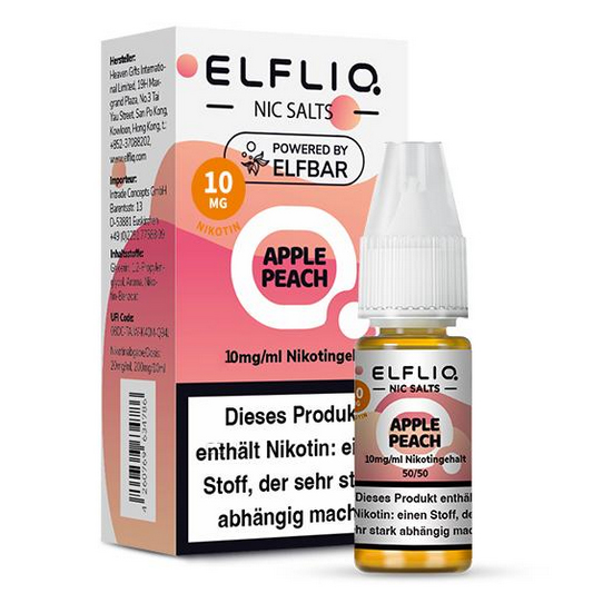 E-Liquid Nikotinsalz Elfbar Elfliq Apple Peach 10mg