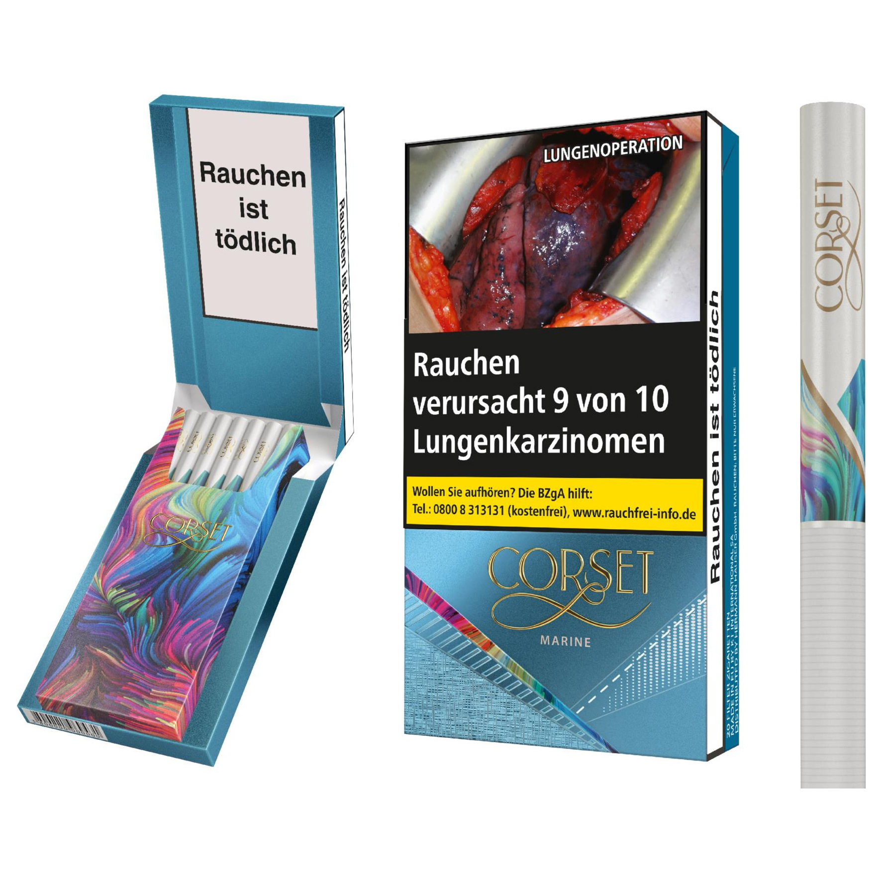 Corset Marine Slim 100 mm Zigaretten Stange