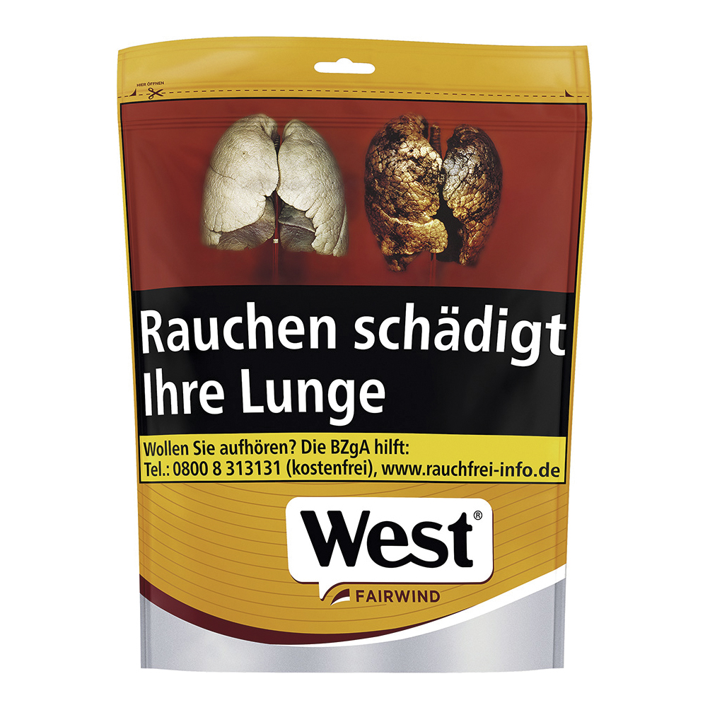 West Yellow (Fairwind) Volumen Tobacco Zip-Beutel
