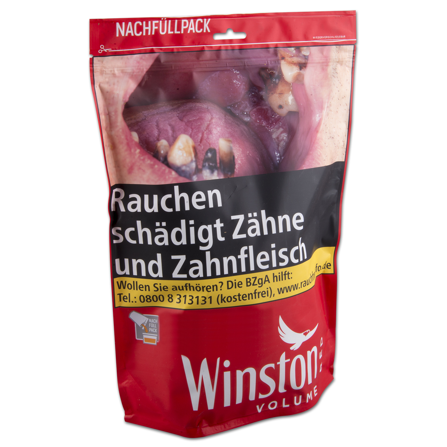 Winston Volumen Tobacco Red Zip Bag-3Xl Nachfã¼Llpack