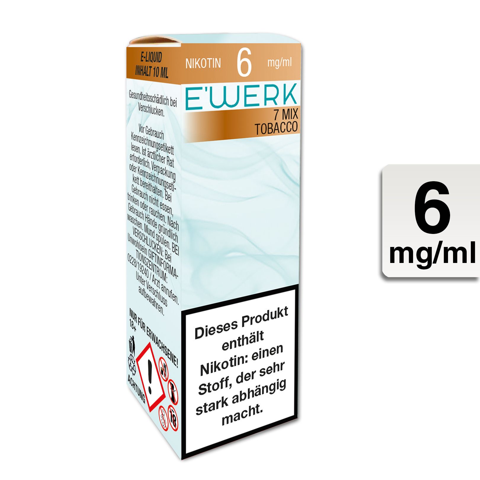 E-Liquid E'Werk 7 Mix 6 mg (Tobacco)