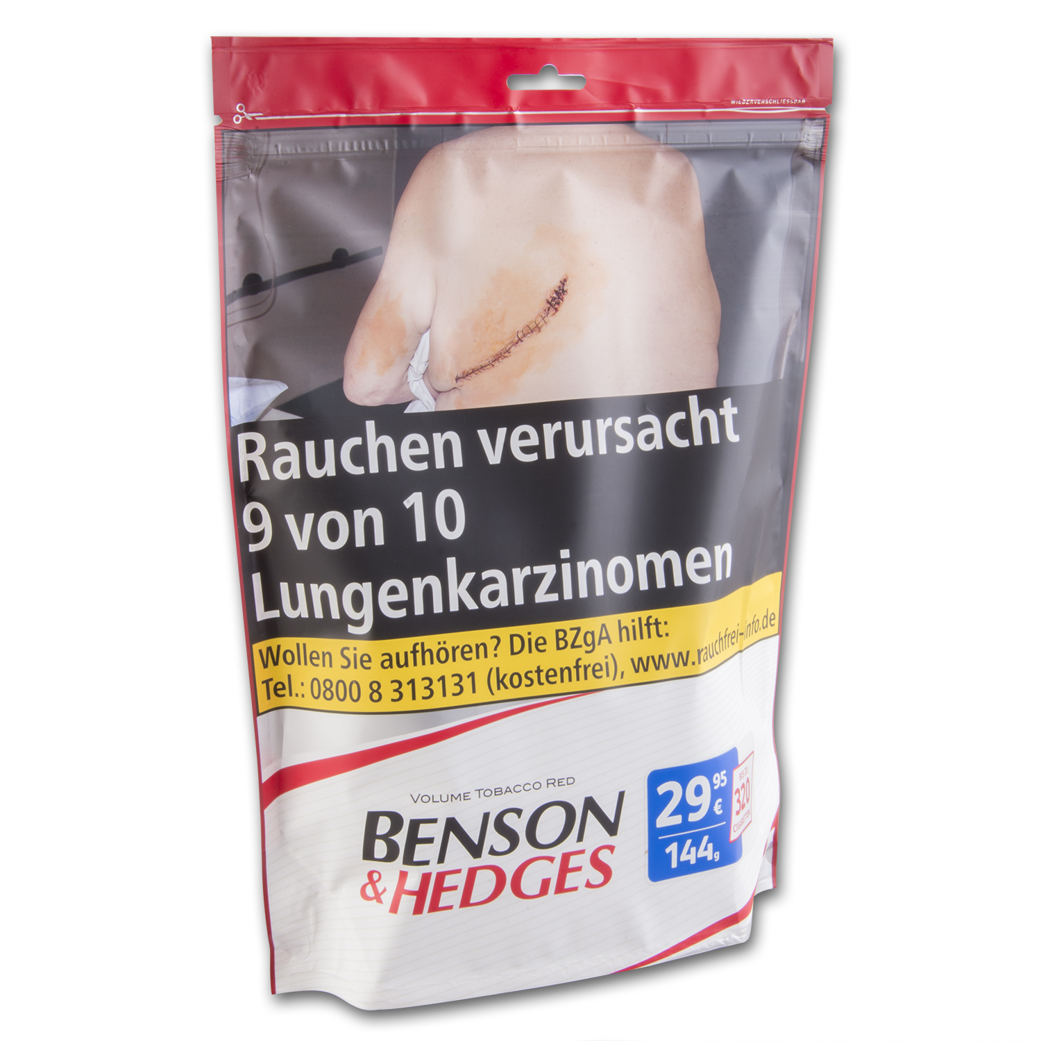 Benson & Hedges Volumen Red Zip Bag-3Xl