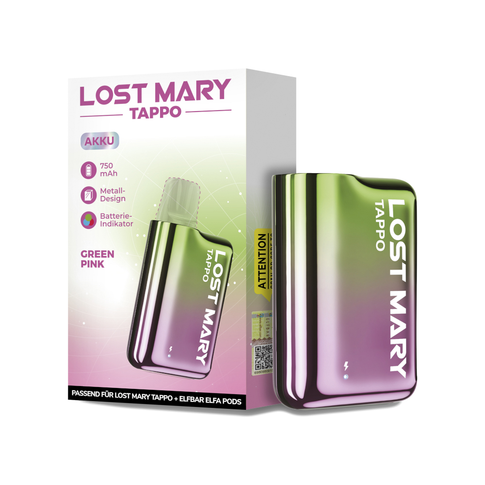 E-Zigarette Lost Mary Tappo GrÃ¼N-Pink 750Mah