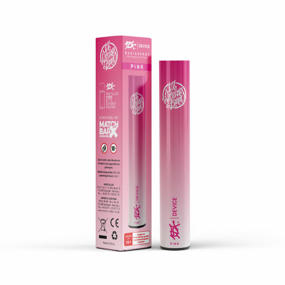 E-Zigarette 187 BasisgerÃ¤t Pink 500 mAh