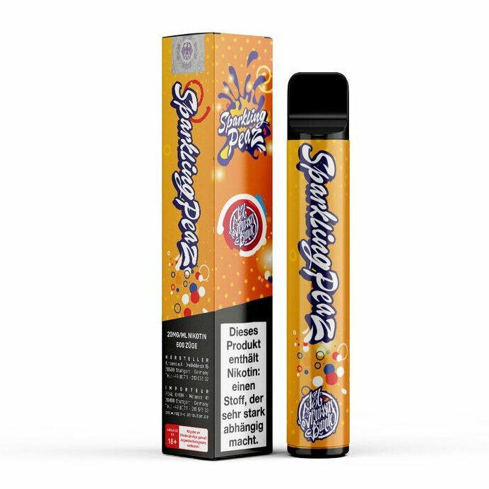 E-Shisha 187  Einweg Sparkling Peaz 20Mg Nikotin 600 ZÃ¼ge